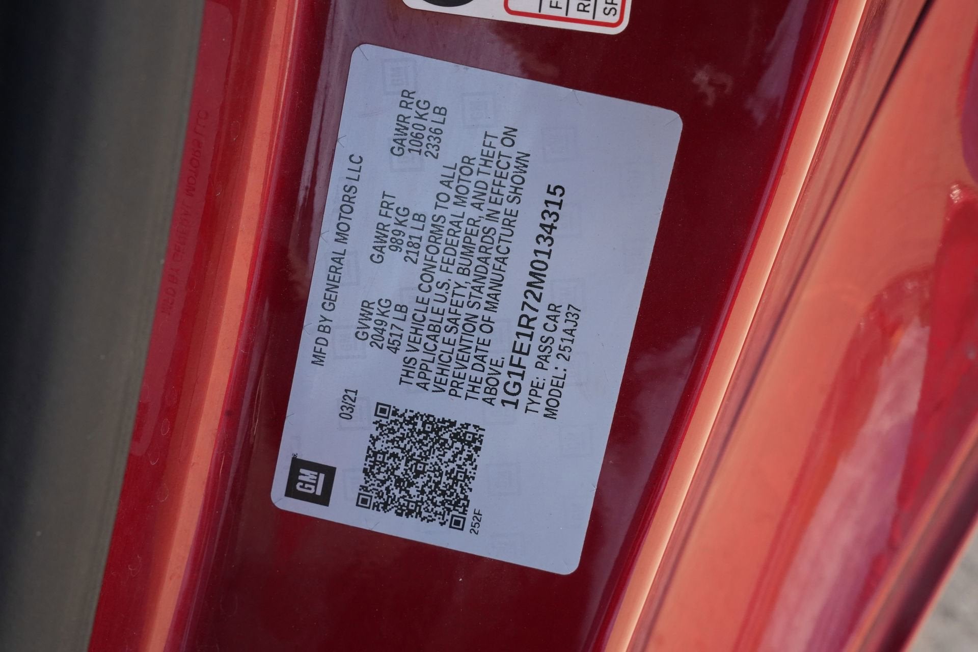 2021 Chevrolet Camaro 1SS