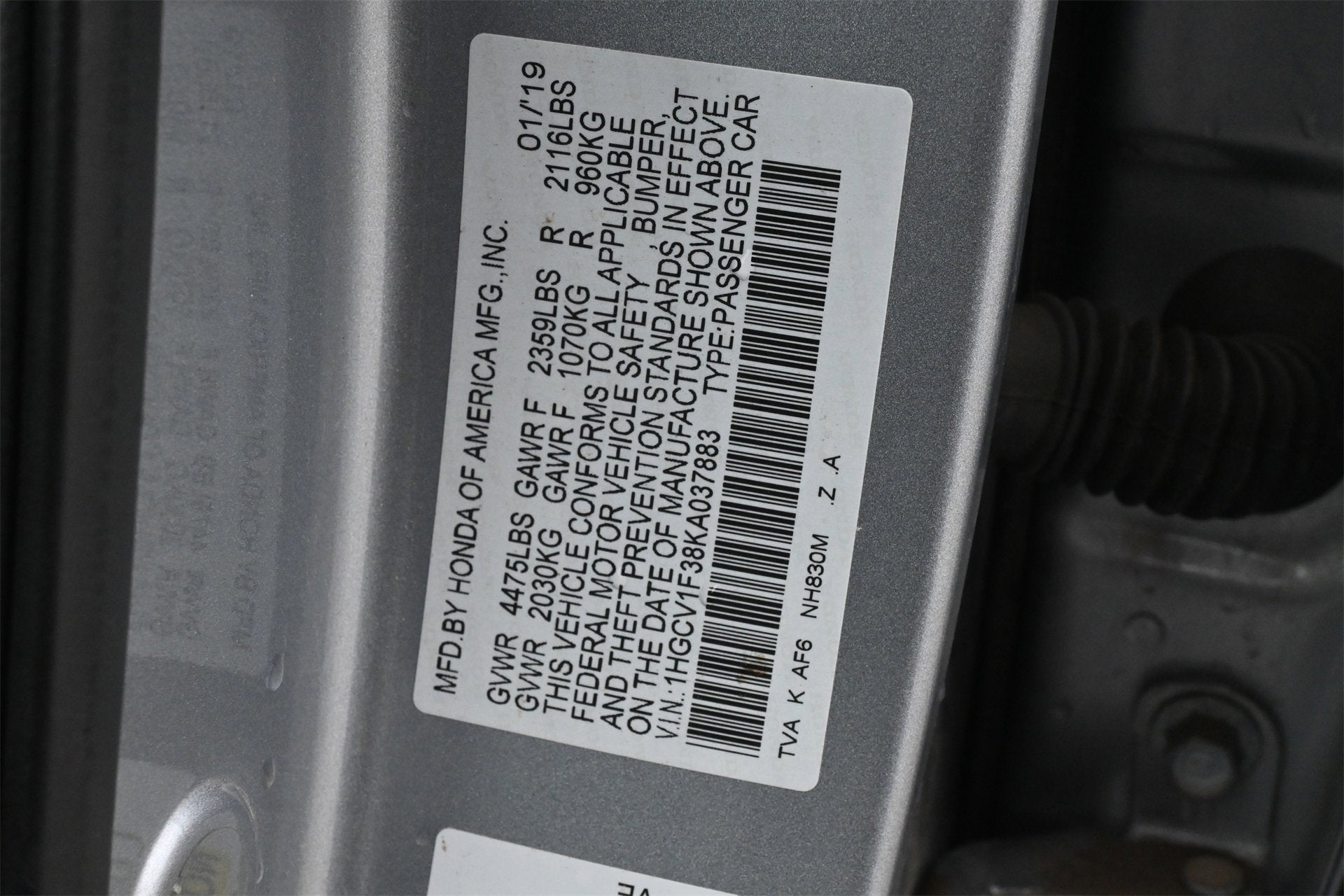 2019 Honda Accord Sedan Sport 1.5T