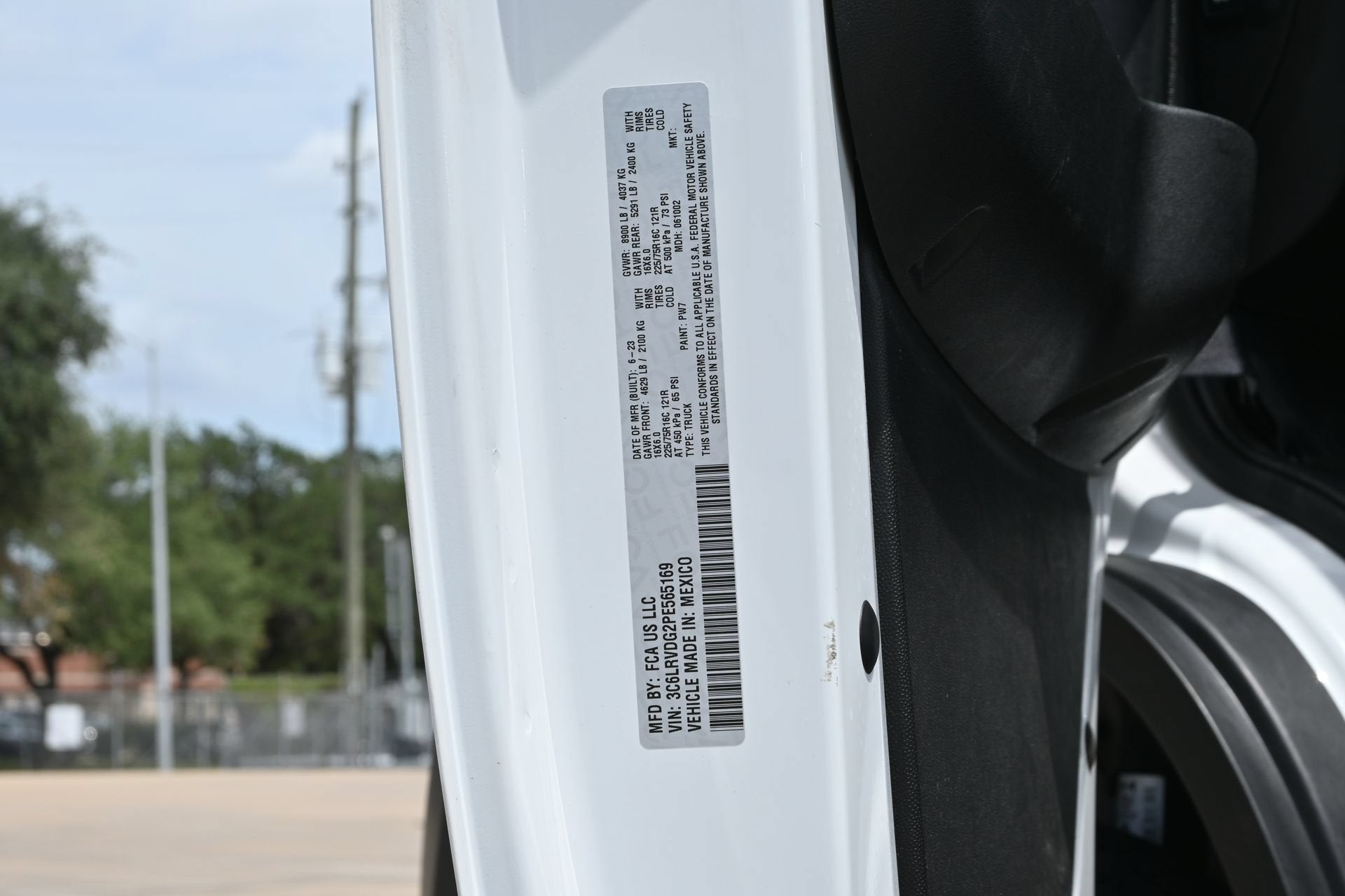2023 RAM ProMaster Cargo Van NA