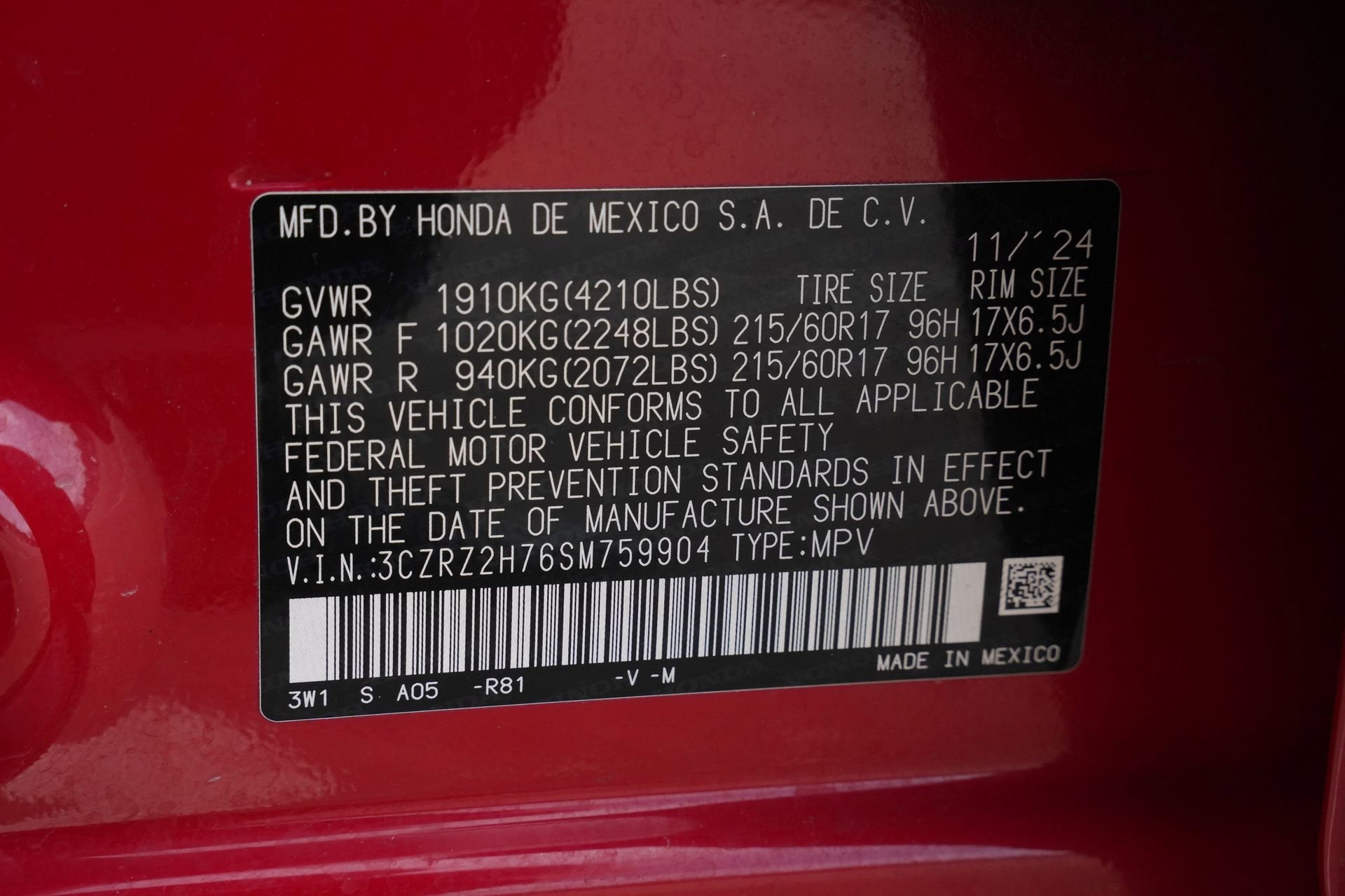 2025 Honda HR-V EX-L