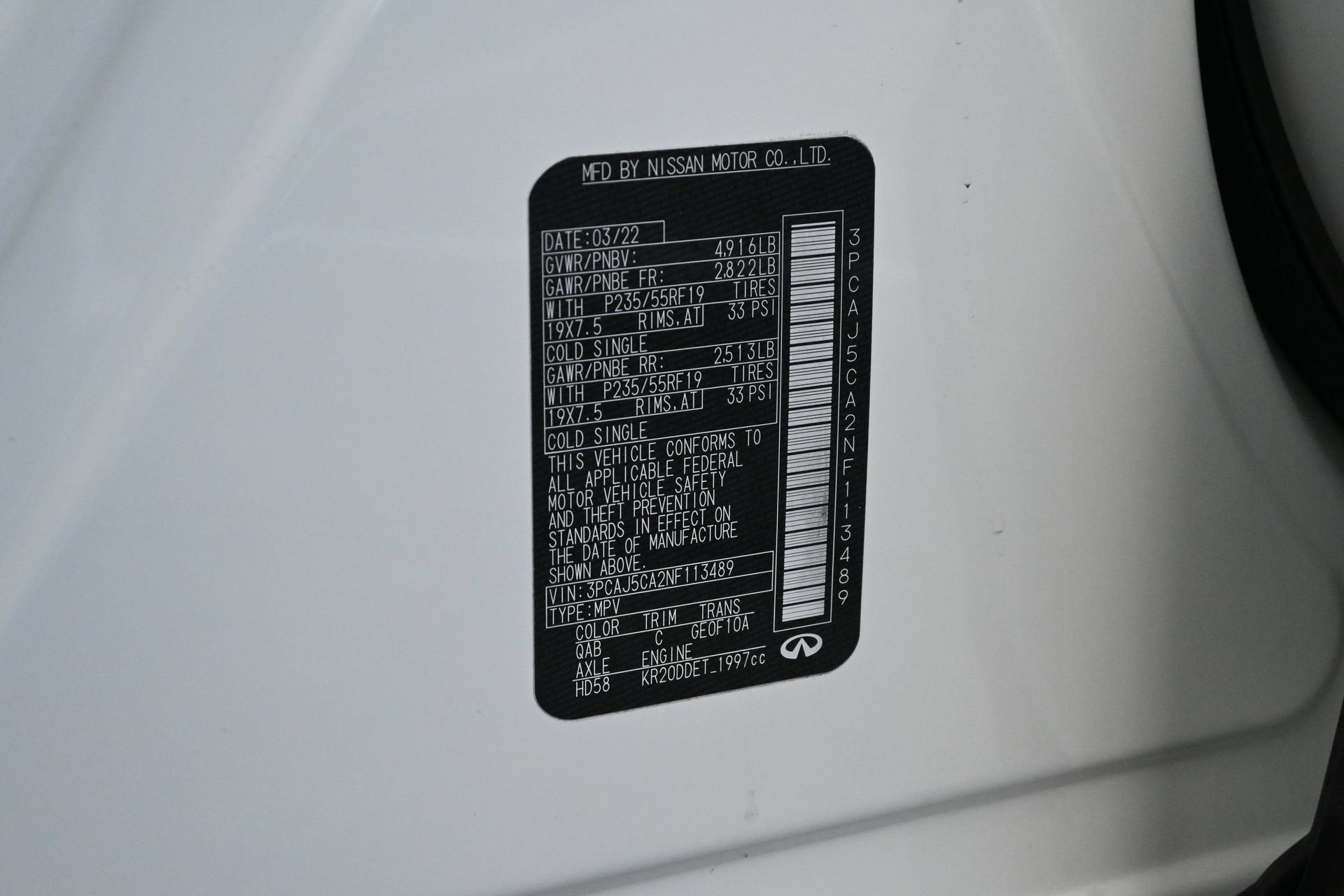 2022 INFINITI QX50 ESSENTIAL