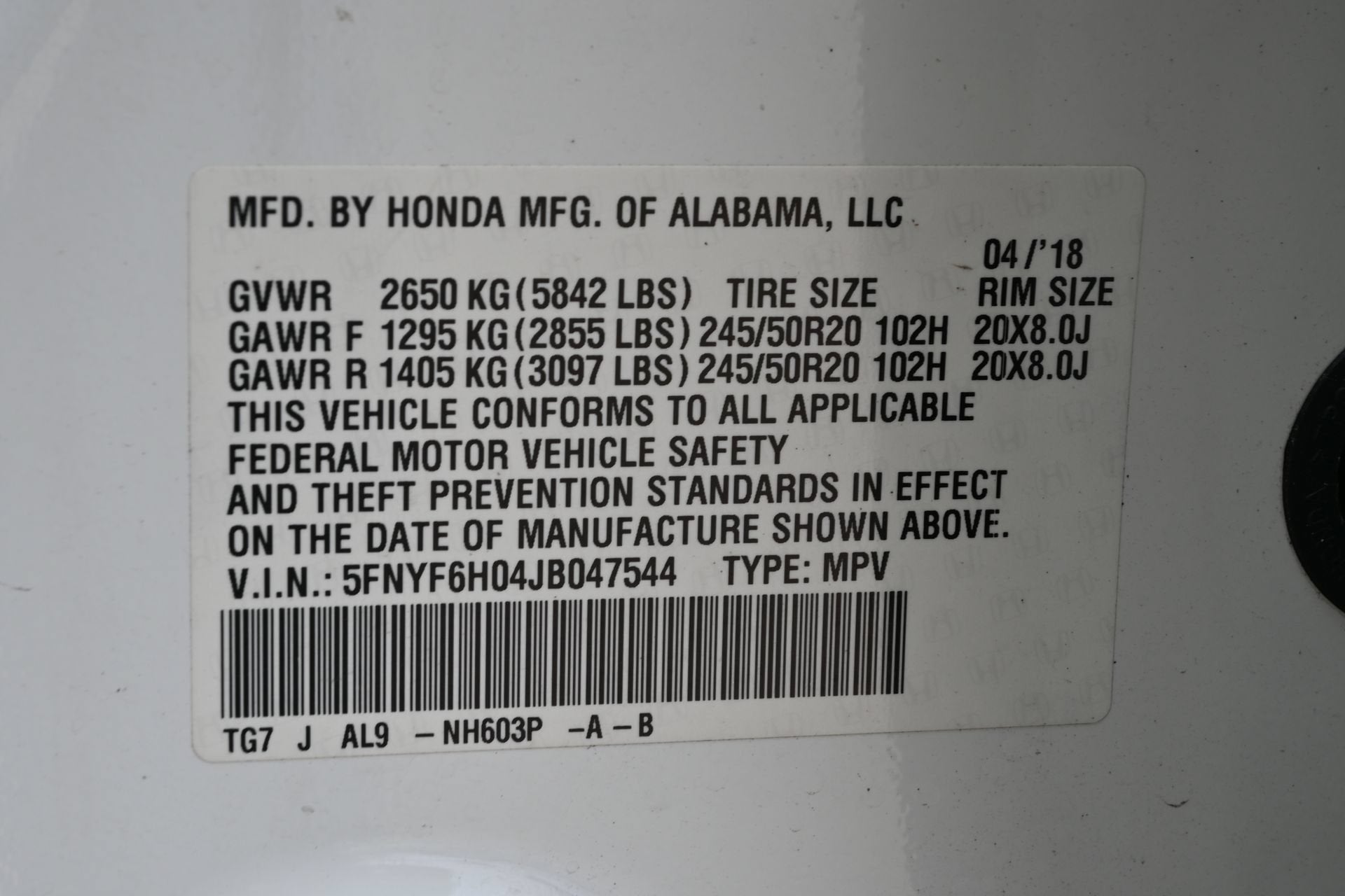 2018 Honda Pilot Elite