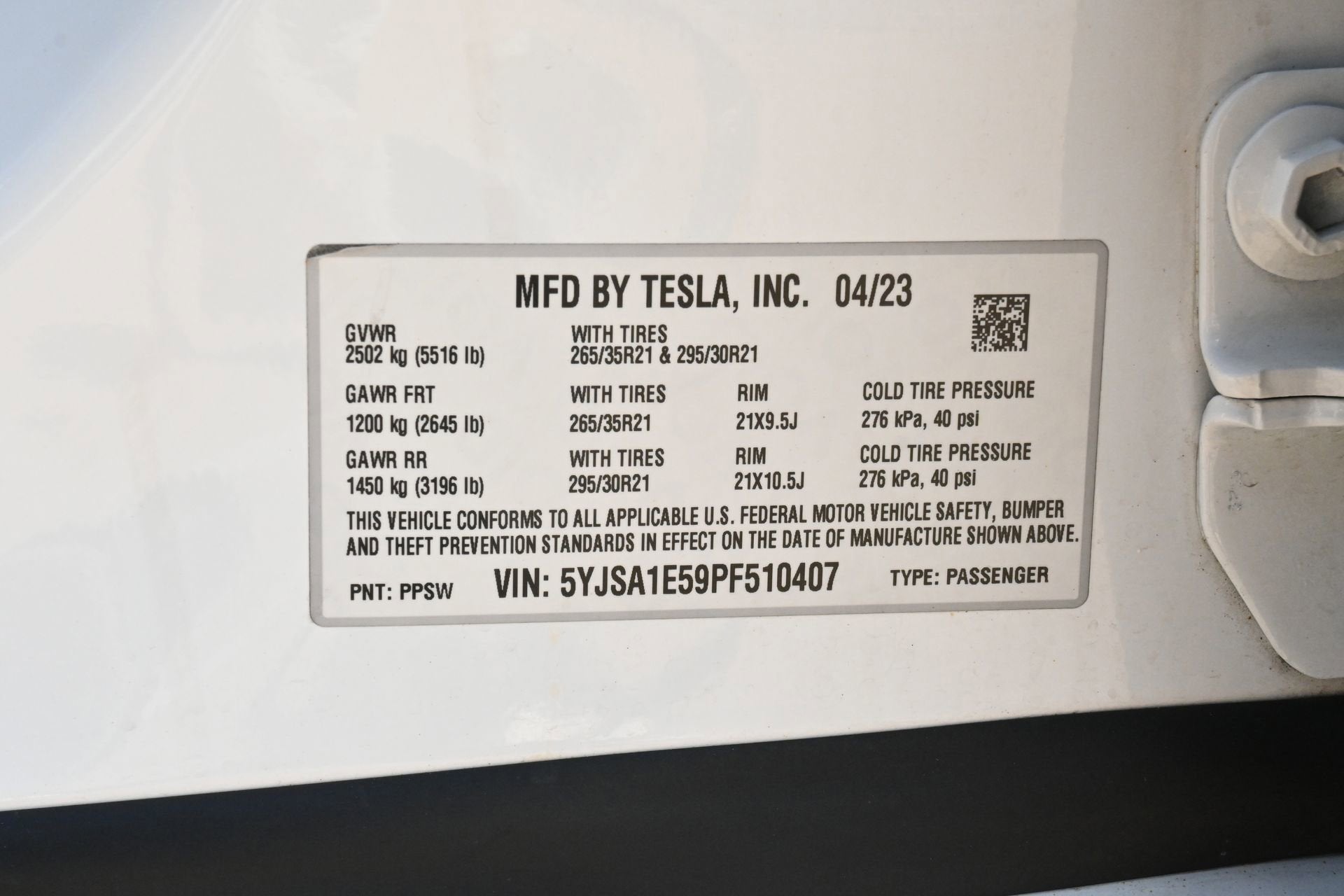 2023 Tesla Model S NA