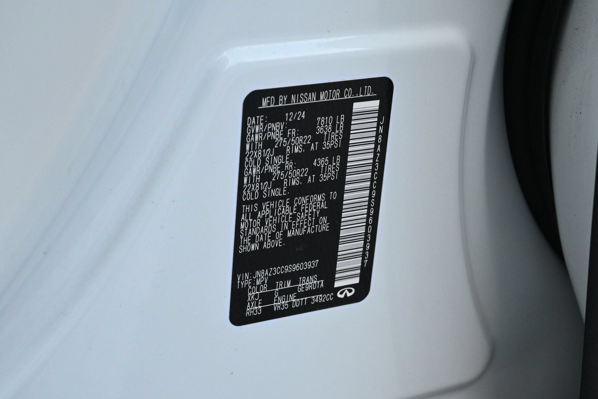 2025 INFINITI QX80 AUTOGRAPH