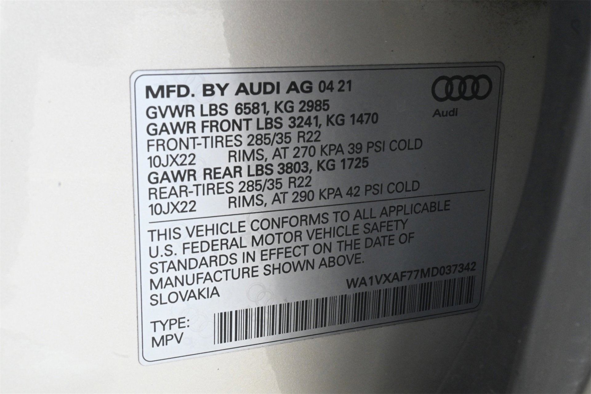 2021 Audi Q7 Prestige