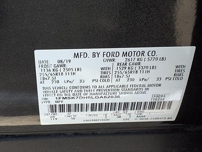 2020 Ford Explorer XLT CO-PILOT360 (BLIS)