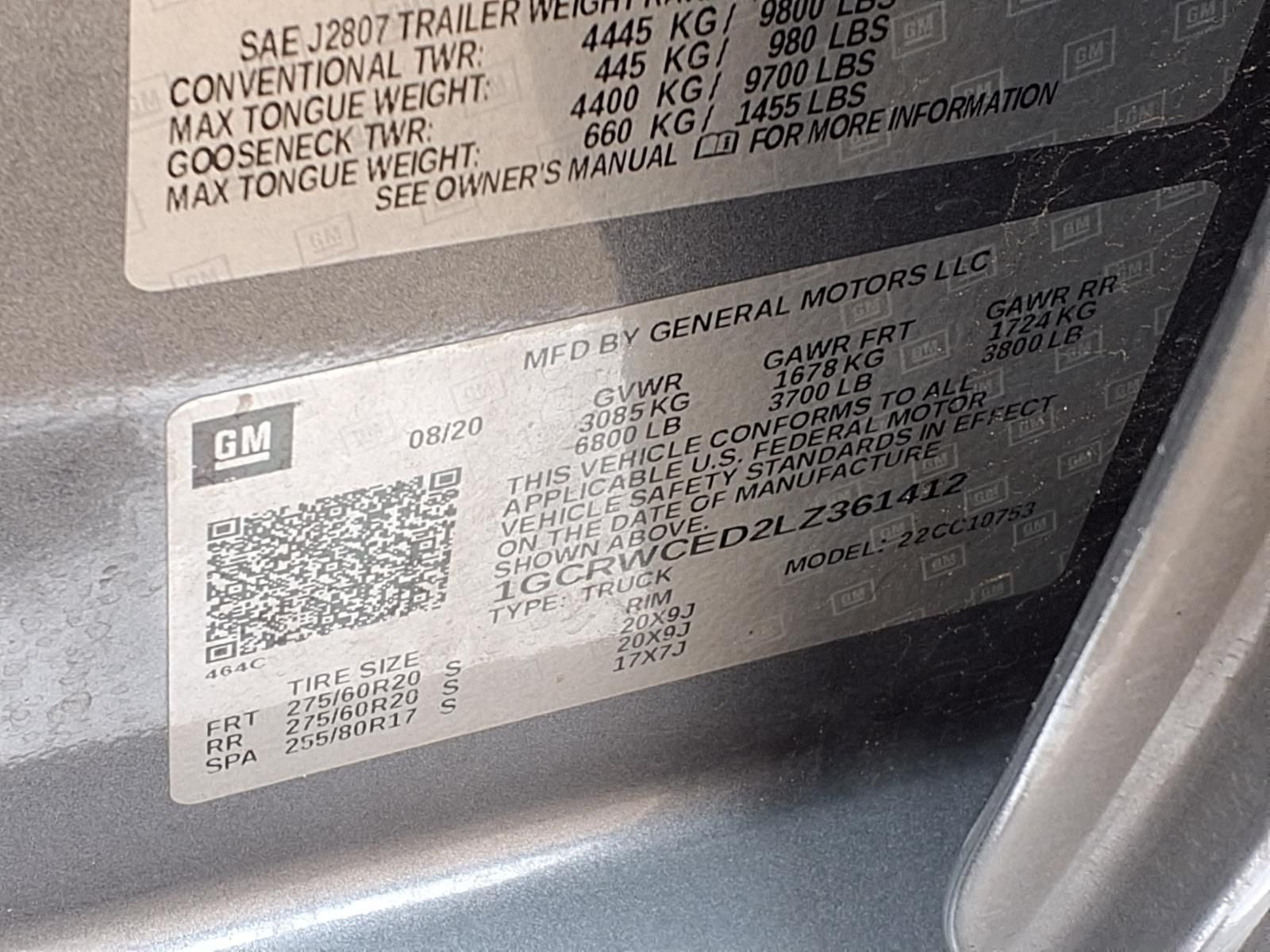 2020 Chevrolet Silverado 1500 LT TEXAS EDITION