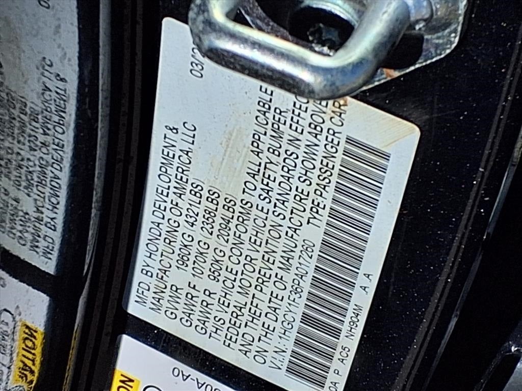 2023 Honda Accord EX BLIND SPOT CMBS & FCW