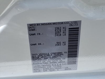 2023 Nissan Altima 2.5 S SAFETY SHIELD 360