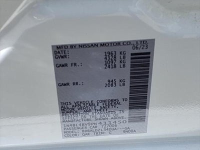 2023 Nissan Altima 2.5 S SAFETY SHIELD 360