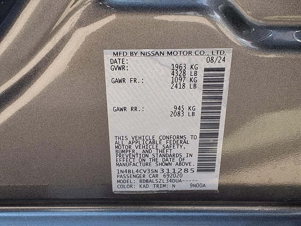 2025 Nissan Altima 2.5 SR SAFETY SHIELD­® 360