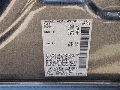 2025 Nissan Altima 2.5 SR SAFETY SHIELD­® 360