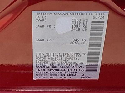 2024 Nissan Altima 2.5 SV SAFETY SHIELD® 360