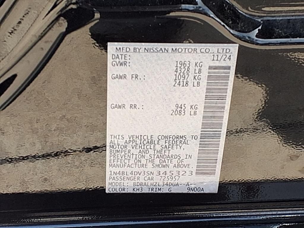 2025 Nissan Altima 2.5 SV