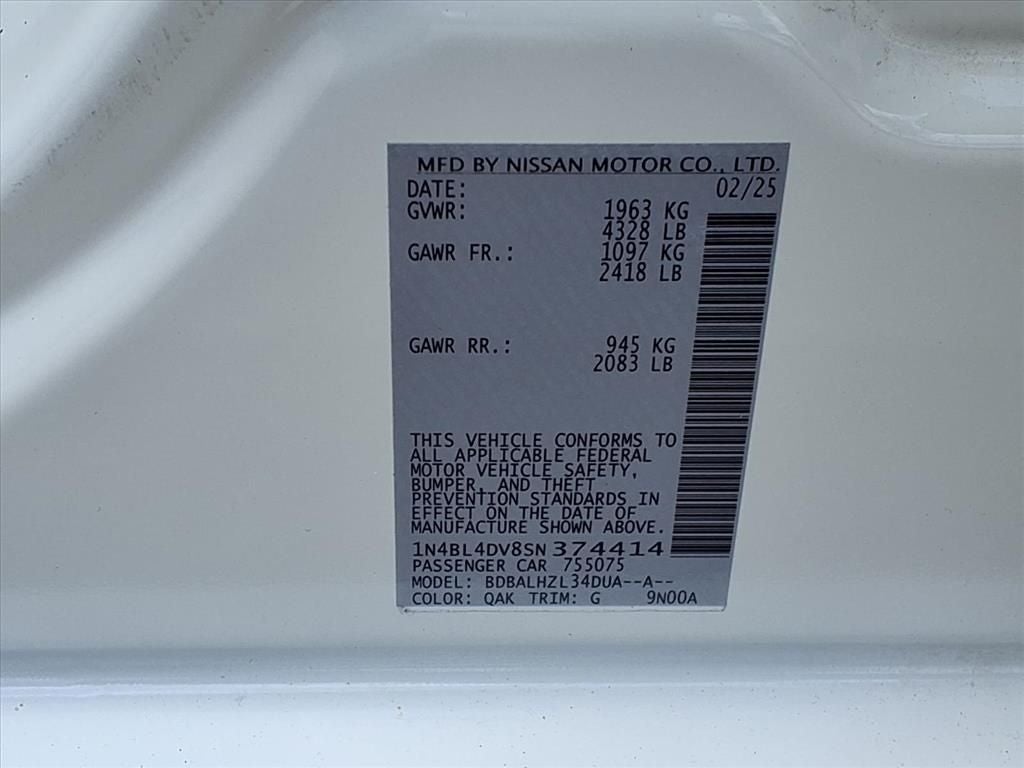 2025 Nissan Altima 2.5 SV NISSANCONNECT®