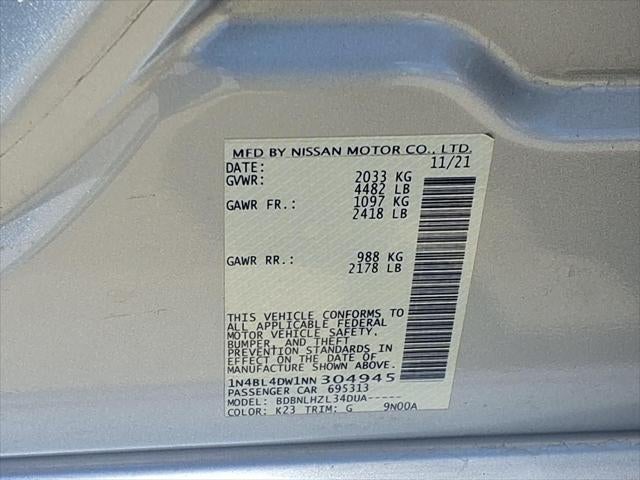 2022 Nissan Altima 2.5 SV AWD