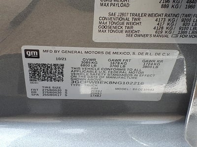 2022 Chevrolet Silverado 1500 LTD Custom CONVENIENCE & VALUE PKG