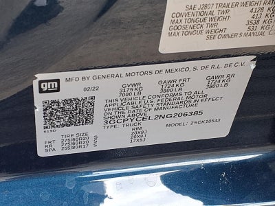 2022 Chevrolet Silverado 1500 LTD Custom Trail Boss SAFETY CONFIDENCE PKG