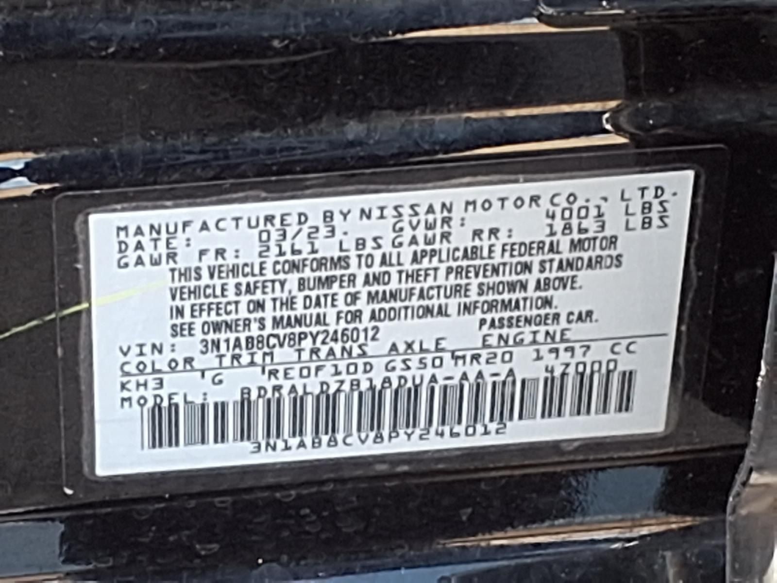 2023 Nissan Sentra SV 2.0 SAFETY SHIELD® 360