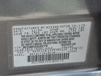 2025 Nissan Versa 1.6 SV