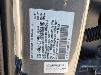 2019 Honda Ridgeline RTL