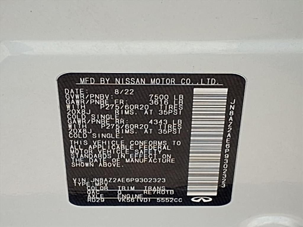 2023 INFINITI QX80 LUXE 4WD